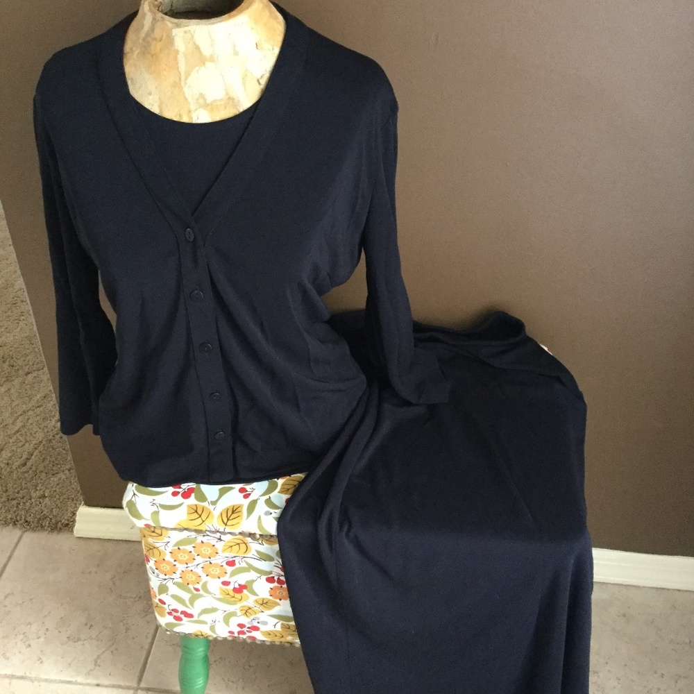brooks brothers three piece rayon blend maxi dress